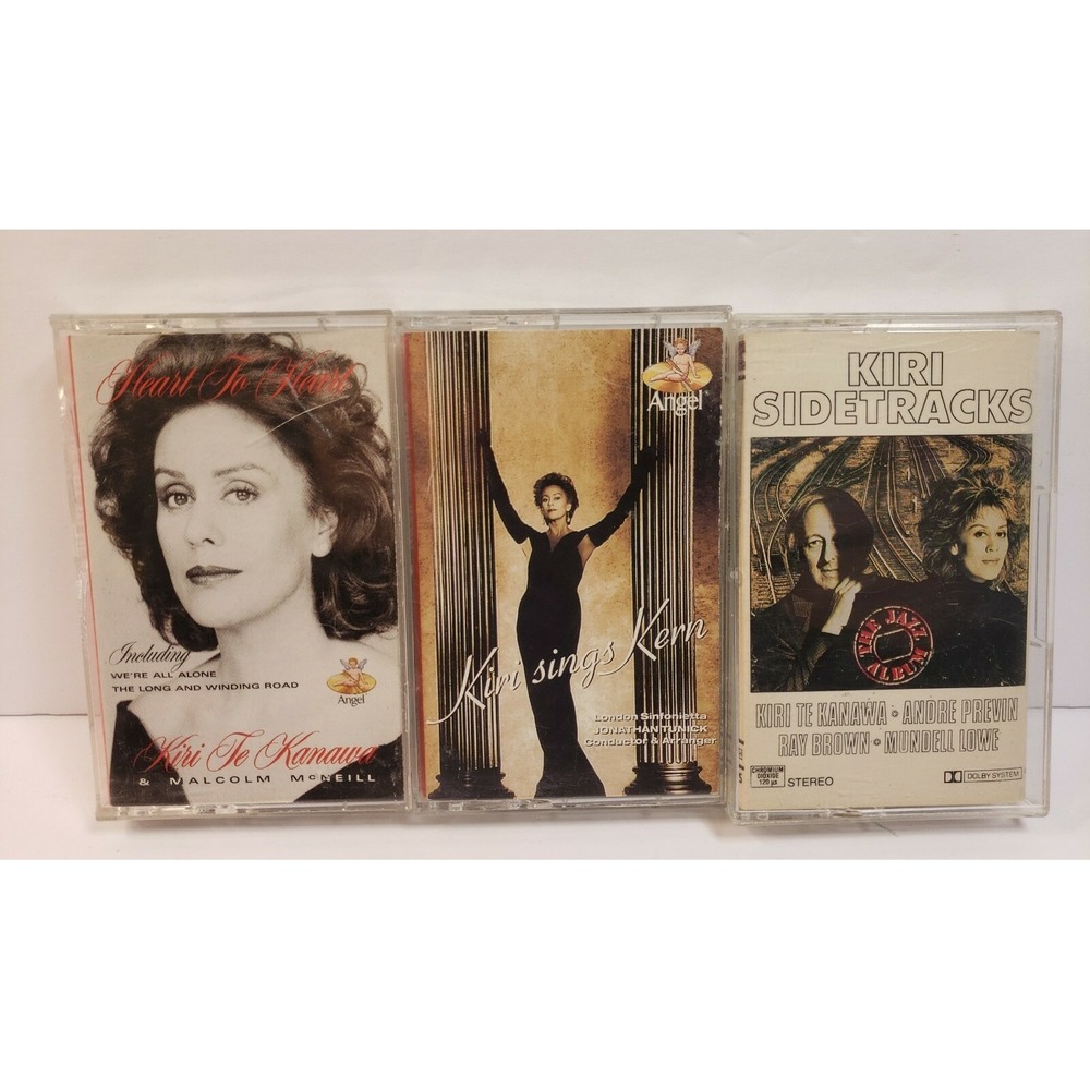 KIRI TE KANAWA Lot Of 3 Cassettes‎ Sidetracks / Heart To Heart / Kiri Sings Ken